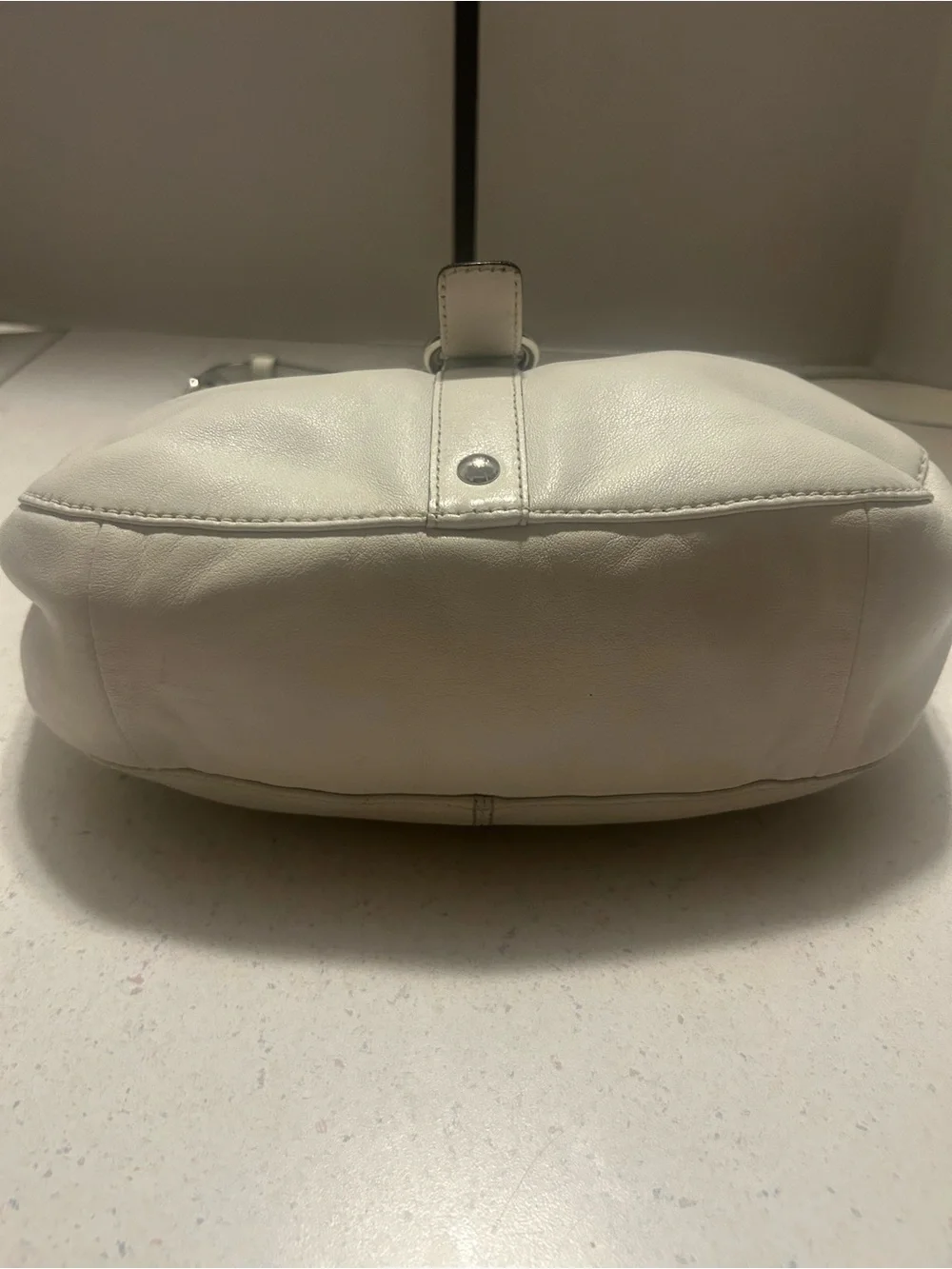 Coach Classic Cream Leather Shoulder Bag